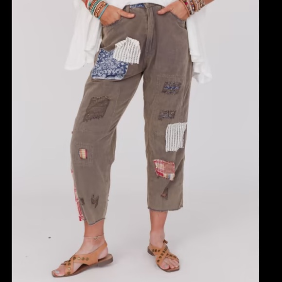 Pol Patchwork Pants - Picture 1 of 7